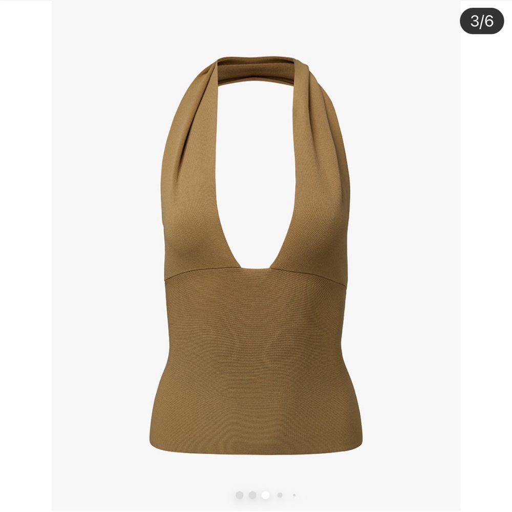 WeWoreWhat Tan Halter Tank Top